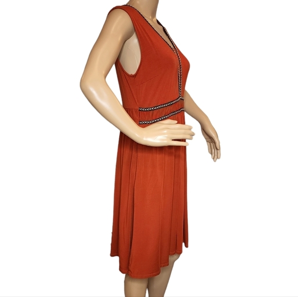 Garnet Hill Rust Dress with Black Trim - Picture 6 of 16